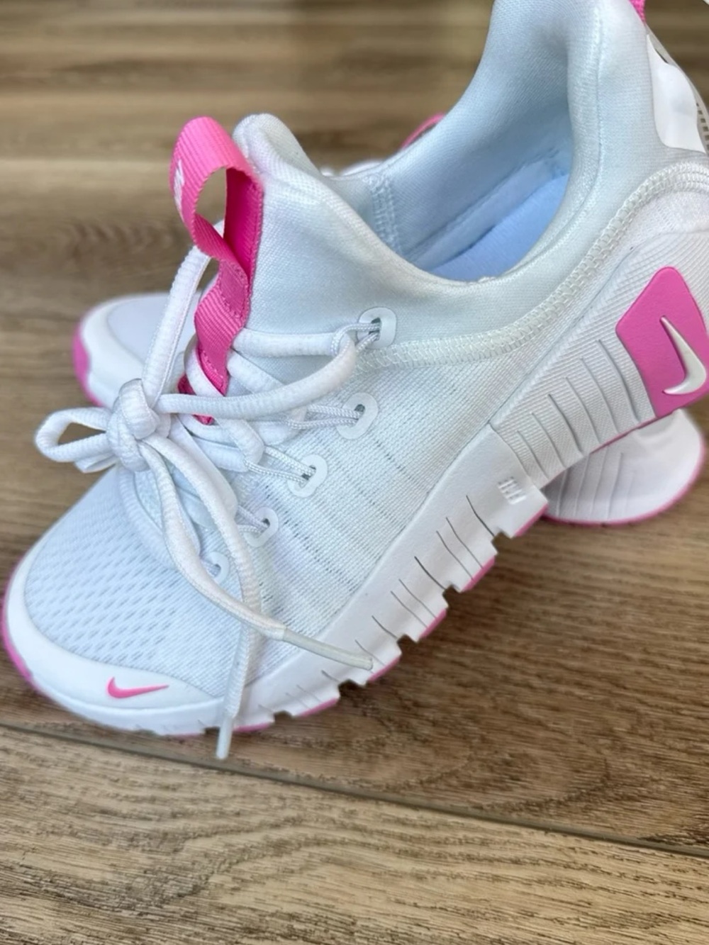 NEW Nike Free Metcon 6 White Elemental Pink - Picture 4 of 5